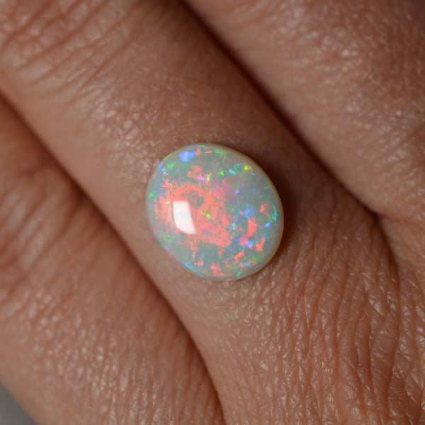 3.26ct Vibrant Red White Oval