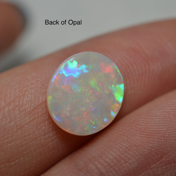 3.26ct Vibrant Red White Oval