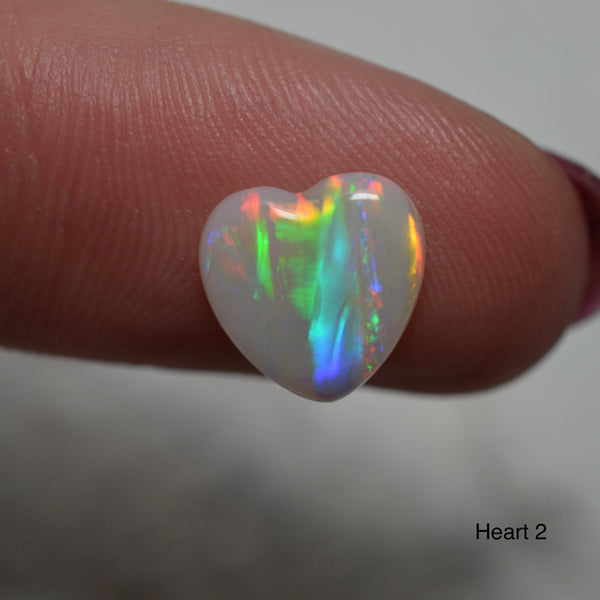 2.74ct Rainbow Linear Heart Pair