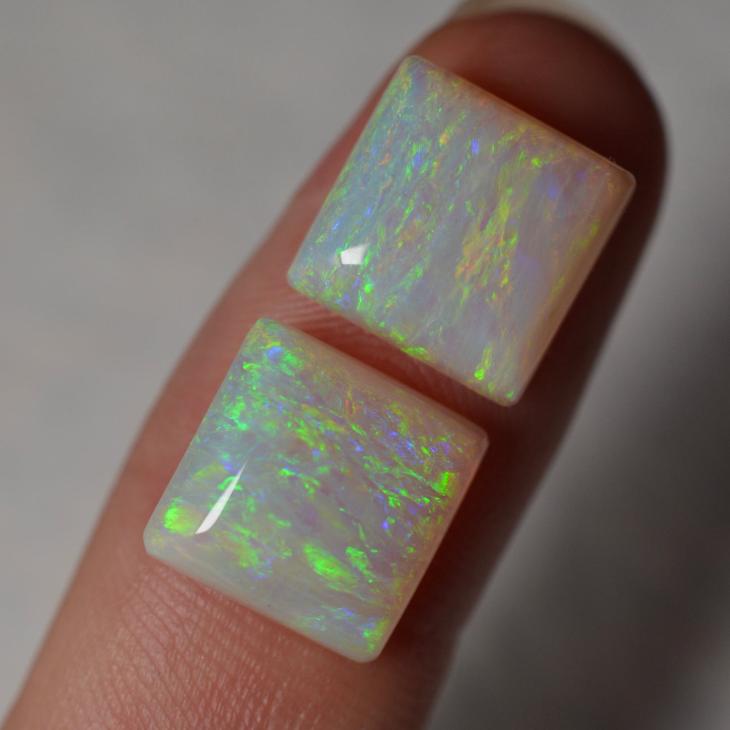 9.73ct (11mm) Square High Domed Pair