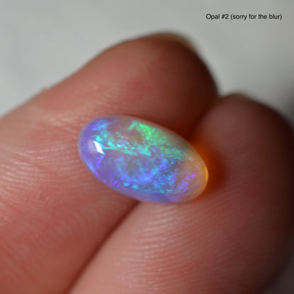 2.61ct Vivid Blue|Purple Crystal Oval Pair