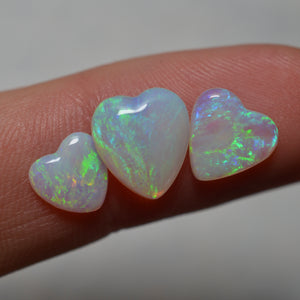 3 Crystal Opal Heart Parcel