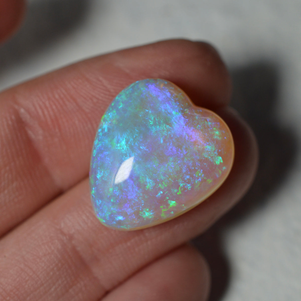 13.10ct Large Domed Bubble Vivid Heart