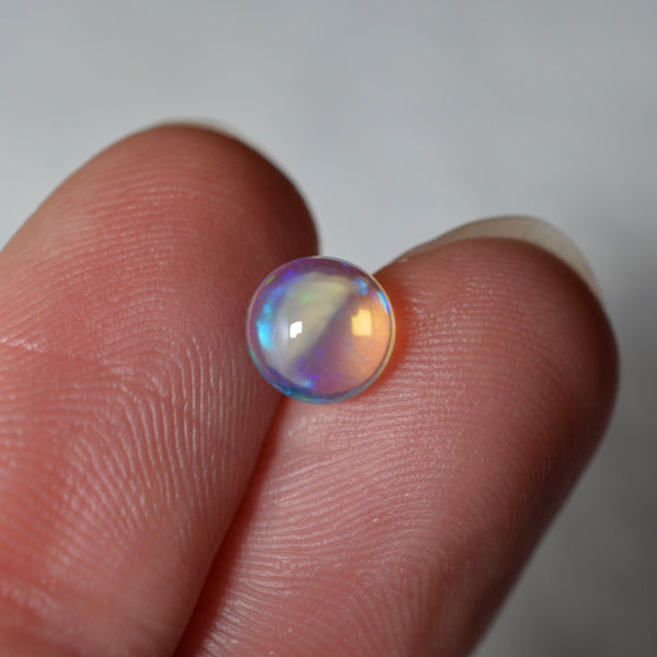 1ct Full Transparent Blue Round