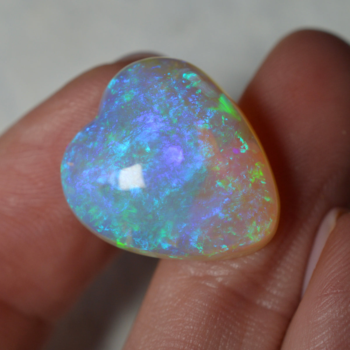 13.10ct Large Domed Bubble Vivid Heart