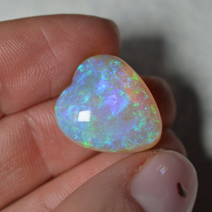 13.10ct Large Domed Bubble Vivid Heart