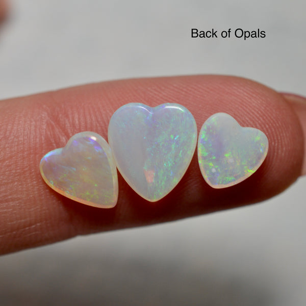 3 Crystal Opal Heart Parcel