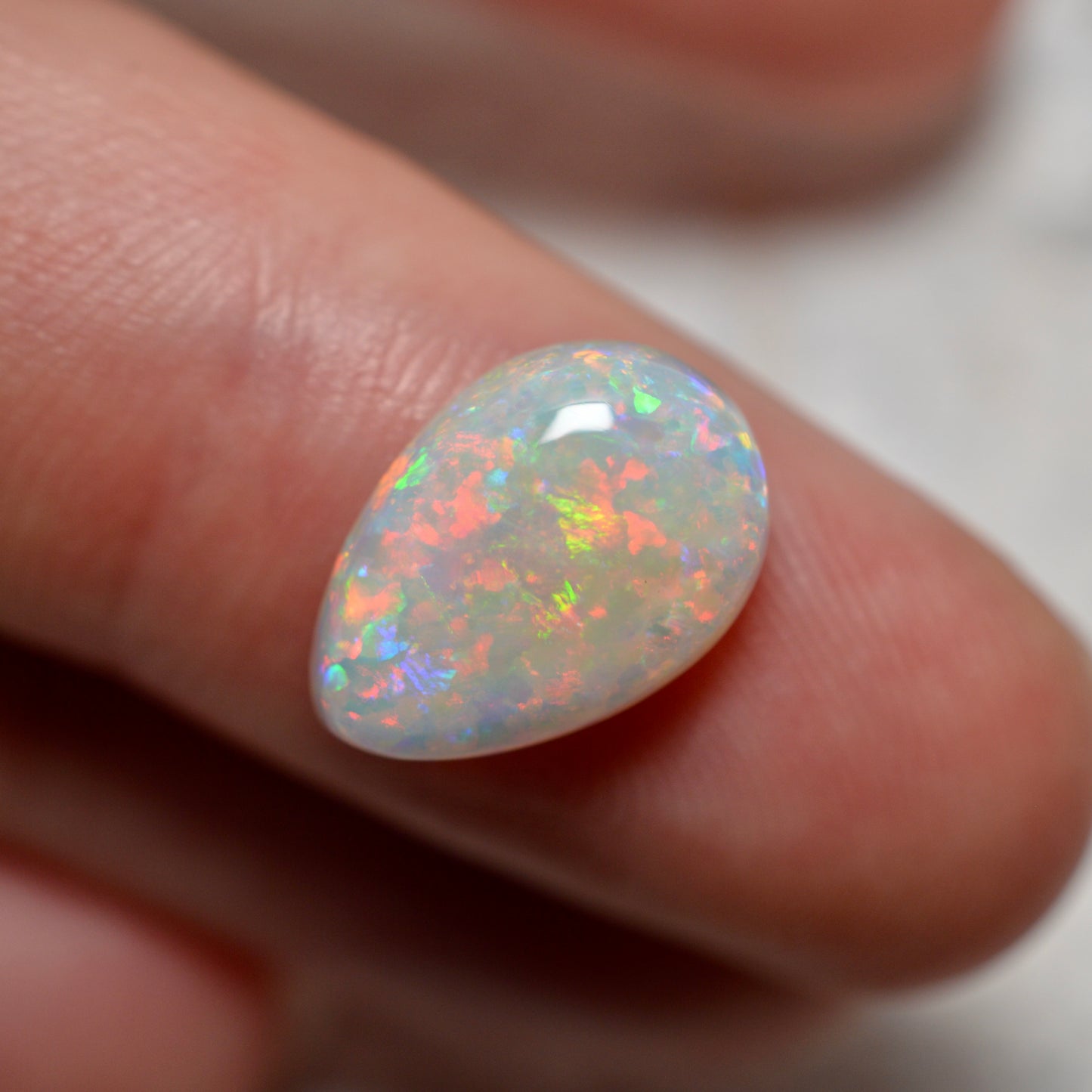 3.31ct Rainbow Tear Drop
