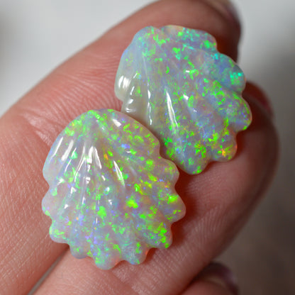 10.16ct Rare Matching Shell Carving