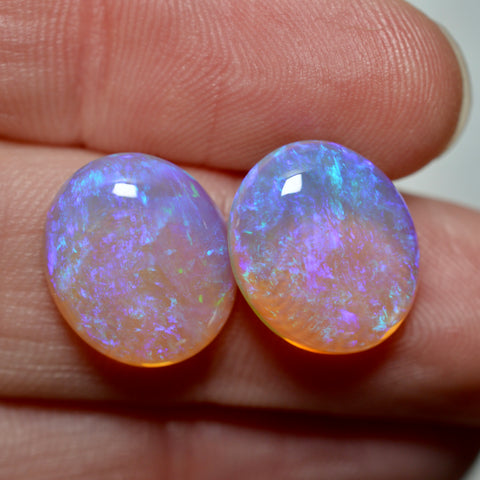 10ct Stunning Blue|Purple Crystal Pair