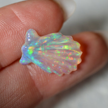 4.57ct Jelly Crystal Rainbow Shell Carving