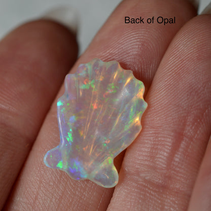 4.57ct Jelly Crystal Rainbow Shell Carving