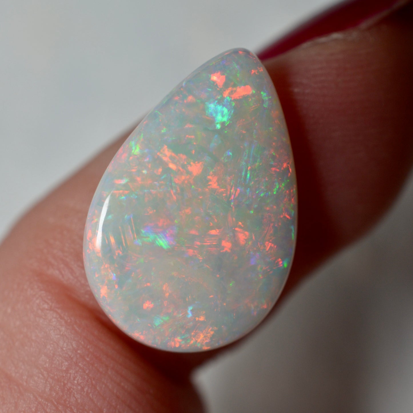 3.28ct Red Teal Drop
