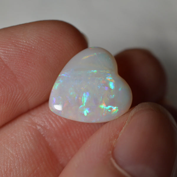 3.72ct White Rainbow Pastel Heart