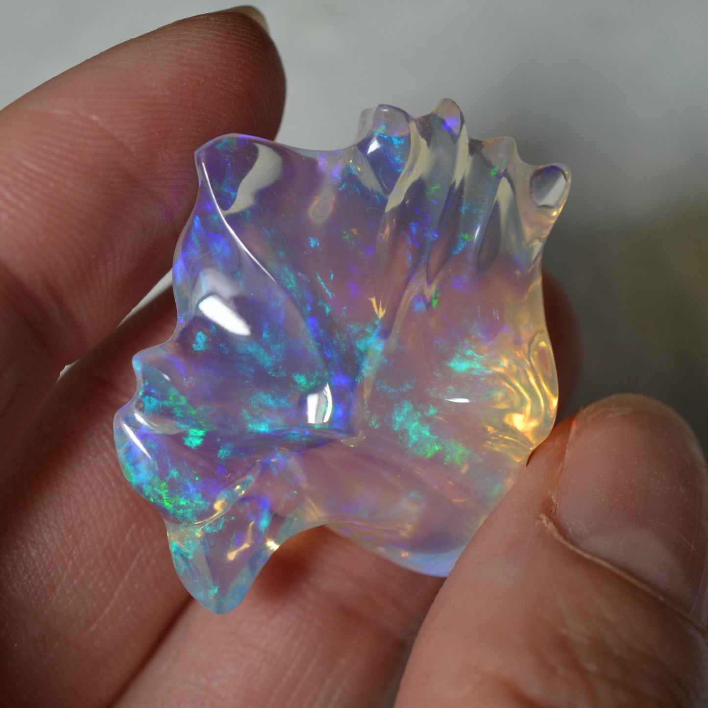 37.63ct Hand Carved Crystal Gem