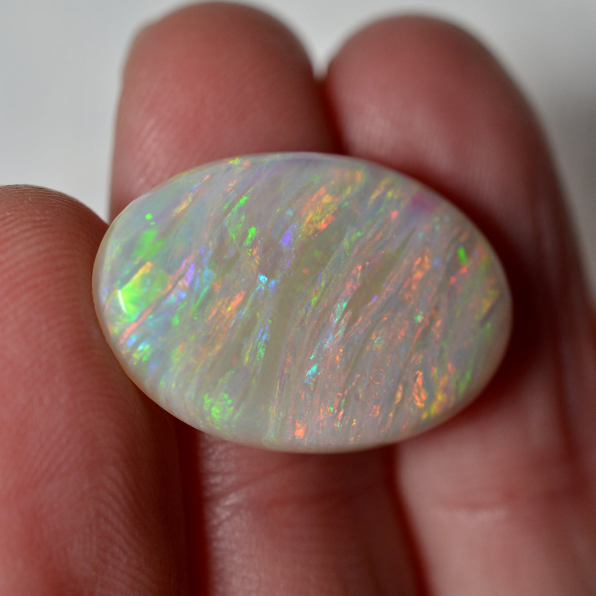 11.90ct White Rainbow Oval