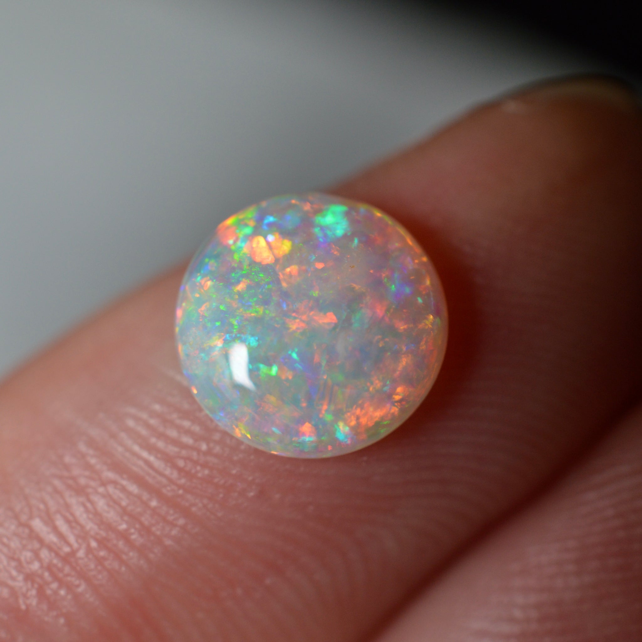 1ct Rainbow Glitter Round