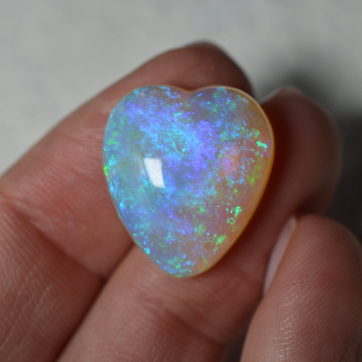 13.10ct Large Domed Bubble Vivid Heart