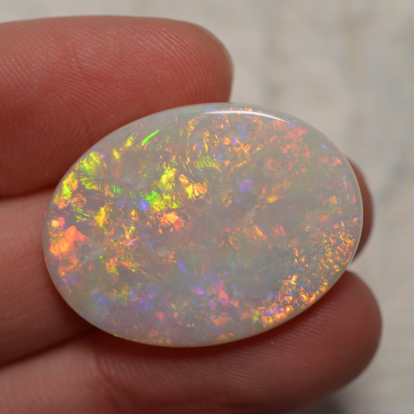 20.55ct Vivid White based Oval